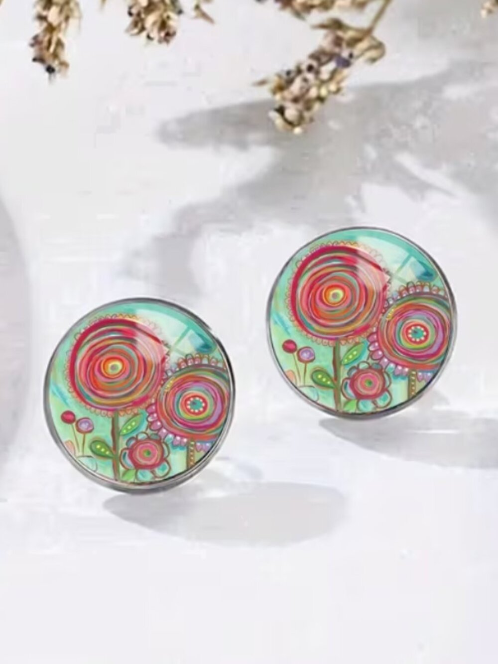 Precious Flower Stud Earrings